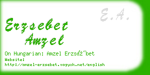 erzsebet amzel business card